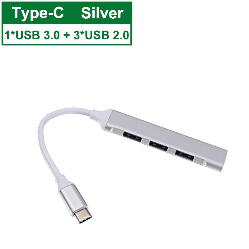 USB 3.0 HUB Splitter Expansion 4 Ports Type C HUBs Splitters For Laptop PC Computer Mouse Keyboard High Speed Connector Adapter