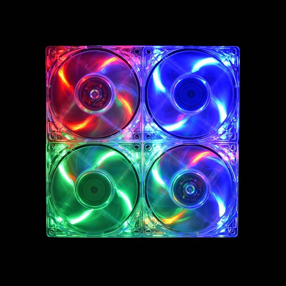 MA Computer PC Fan 80mm With LED 8025 Silent Cooling Fan 12V LED Luminous Chass
