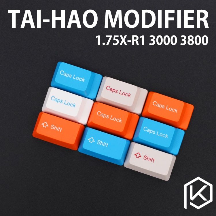 taihao abs doubleshot keycaps modifiers 1.75u shift 3800 3850 3000 3494 1865 1869 1800 mx2.0 capslock color of r1 r2