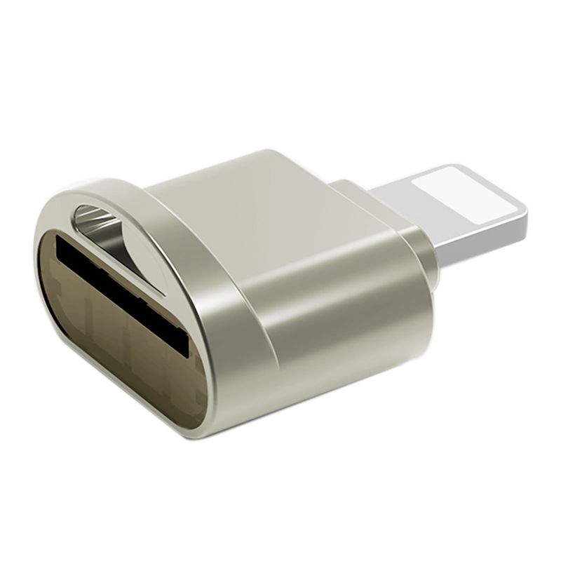 Card Reader Mini for Micro-SD External OTG Memory Adapter Card Reader for IOS 13 14 iPhone 12/Mini/Pro Max Gold