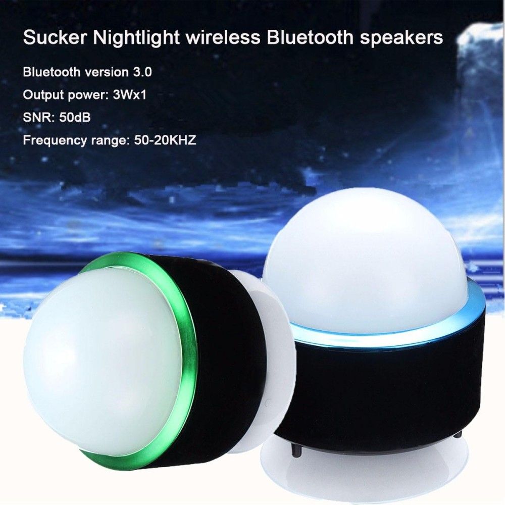 Mini Portable Bluetooth Wireless Speaker For iPhone iPad MP3 + LED Night Light