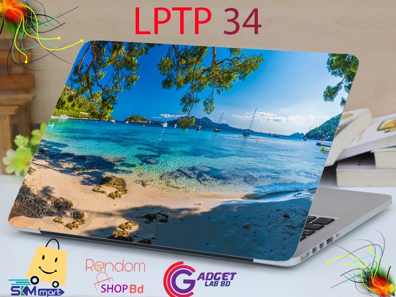 LPTP - 34 beaches in Mallorca Laptop Sticker Laptop Skin Sticker & Laptop Skin for laptop Back Side Decoration