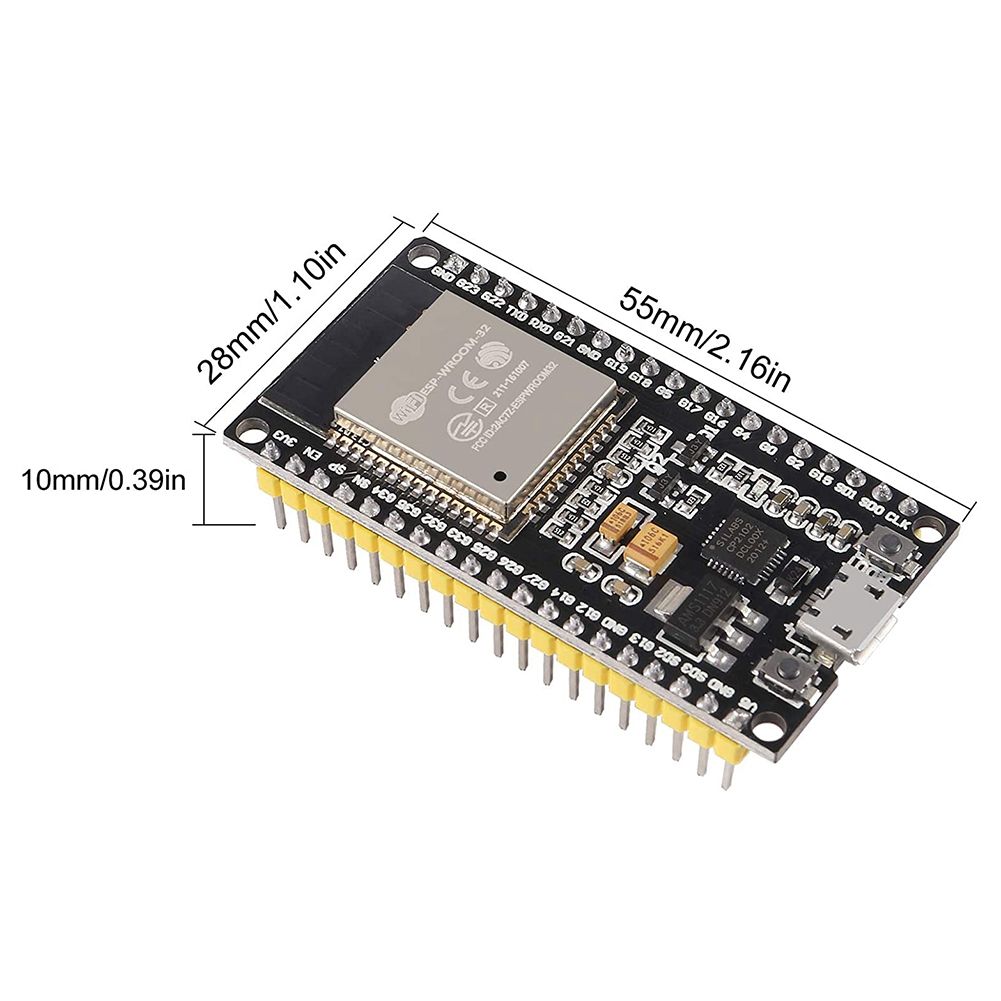 3PCS ESP-WROOM-32 ESP32 2-In-1 2.4GHz Dual-Mode WiFi + Bluetooth Dual Cores Microcontroller Processor for Arduino IDE