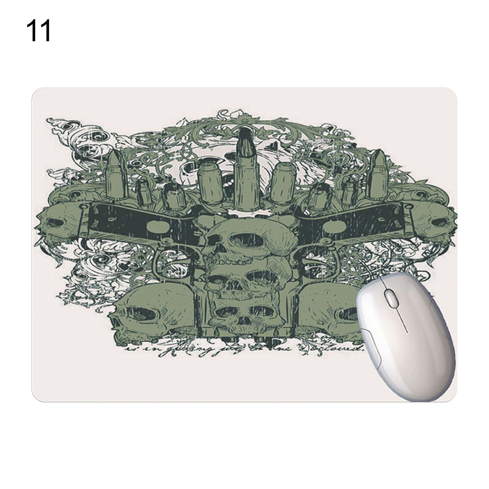 Mouse Mat Soft Colorful Skull Head Mouse Wrist Support Mat