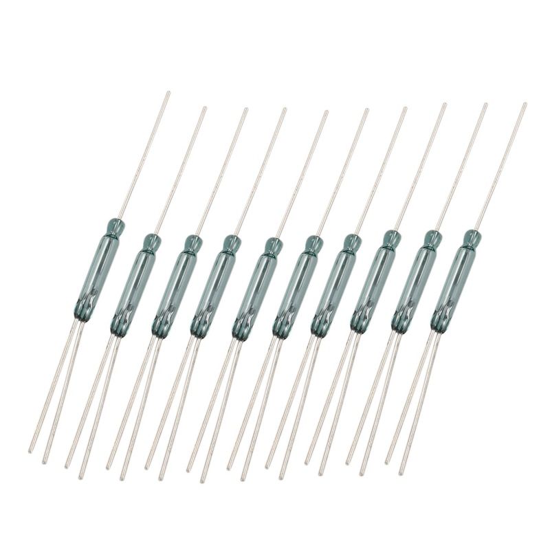 10pcs N/O N/C SPDT Reed Magnetic Switch Switches Replacement 2.5X14MM RI-90 -  Silver
