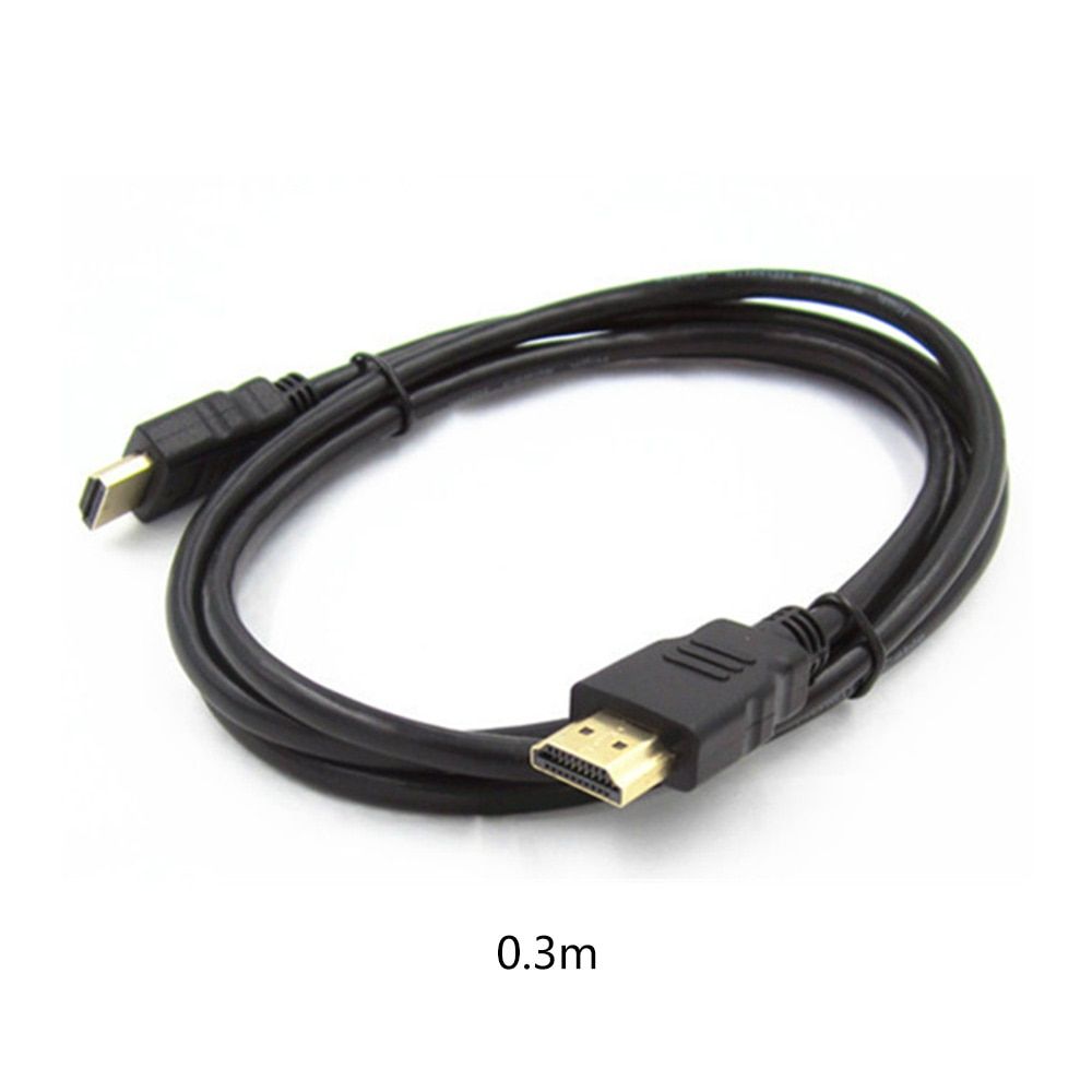 DisplayPort to HDMI-compatible Adapter Converter Male DP to HDMI-compatible HD TV Cable Adapter Video Audio For PC TV Projector 0.3M HDMI Cable