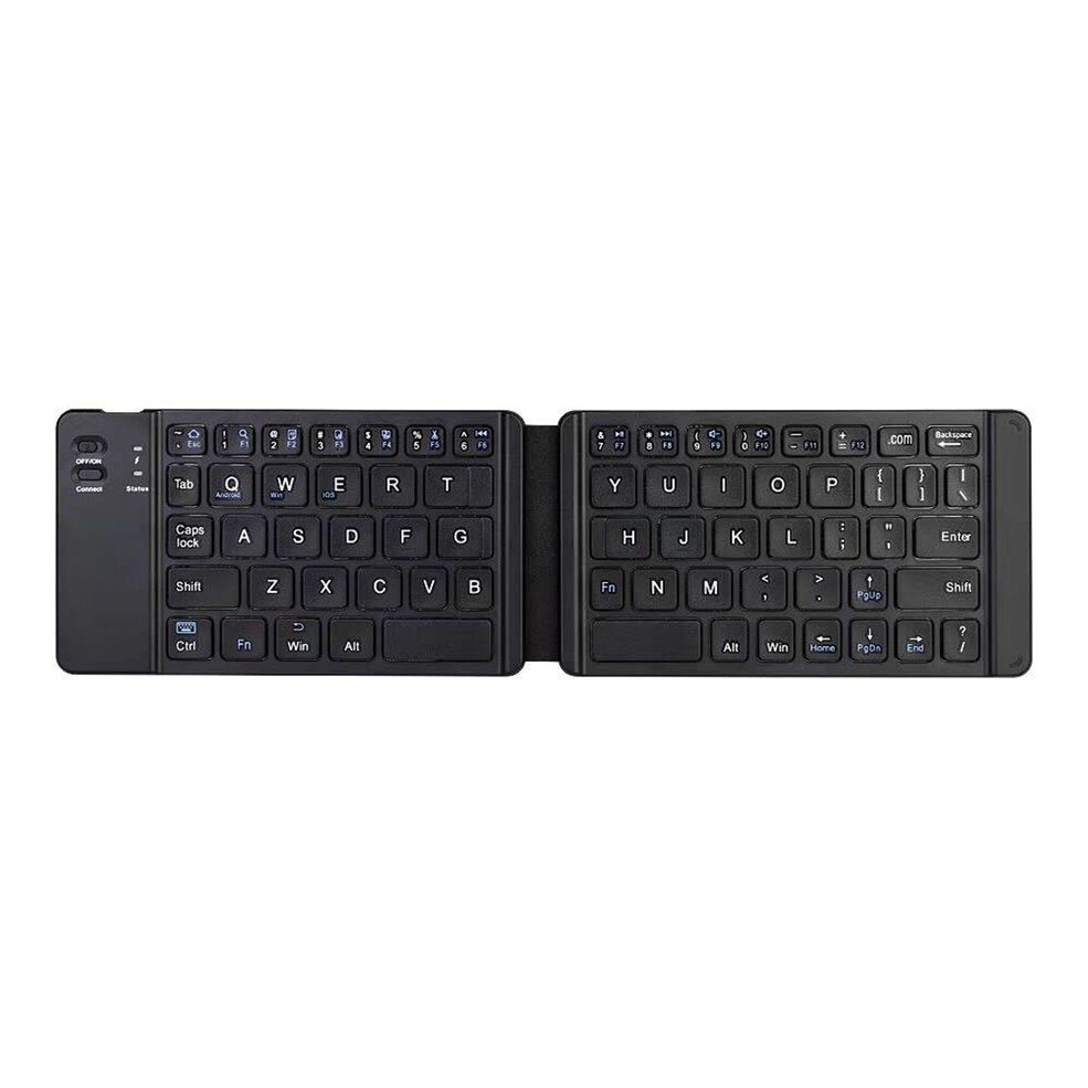 Wireless Folding Wireless Keyboard Light and Handy USB Charging-Black
