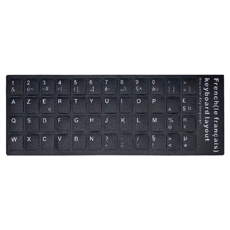 French Spanish English Letters Keyboard Stickers for Notebook Computer Desktop Keyboard Covers Keyboard Letter Stickers