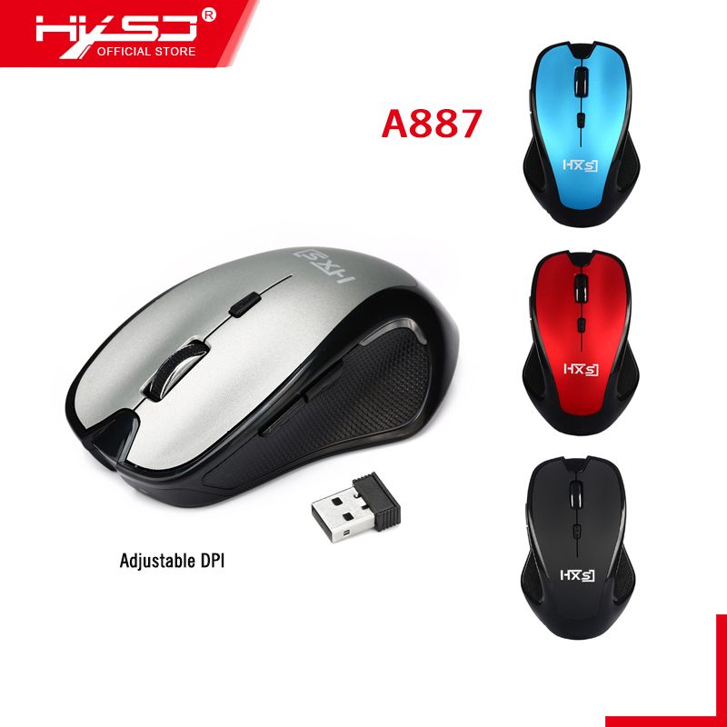 HXSJ 2.4G Wireless Mouse 6 Buttons Optical Mouse Adjustable 2400DPI Wireless Gaming Mouse Gamer Mouse PC Mice for Office Computer Laptop