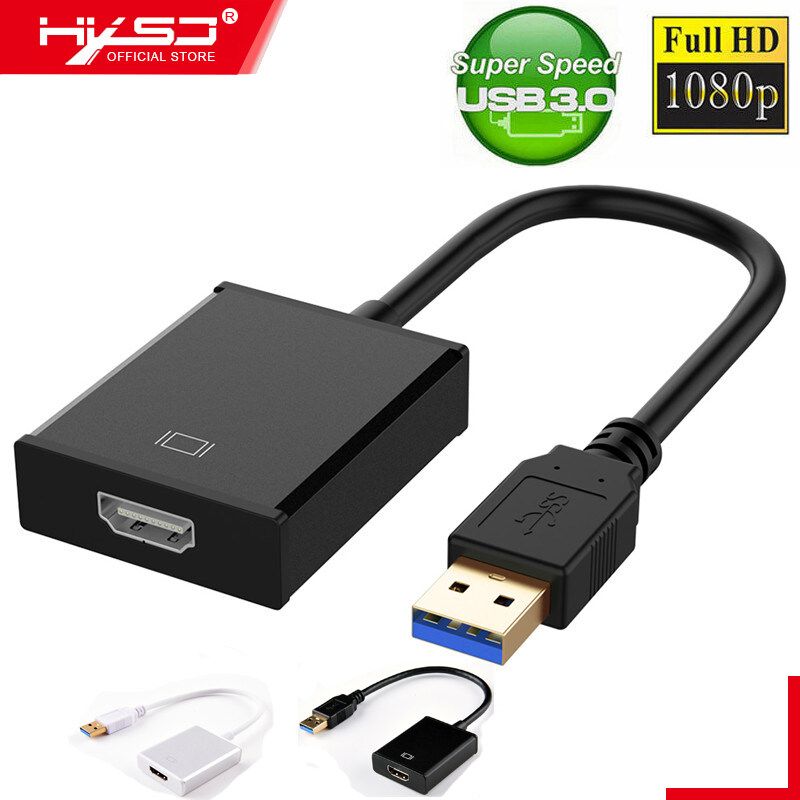 HXSJ HW-1503 USB3.0 to HDMI Adapter 1080P 60HZ HD Audio Video Adapter Converter Cable High Speed 5 Gbps for Windows 7/8/10 PC