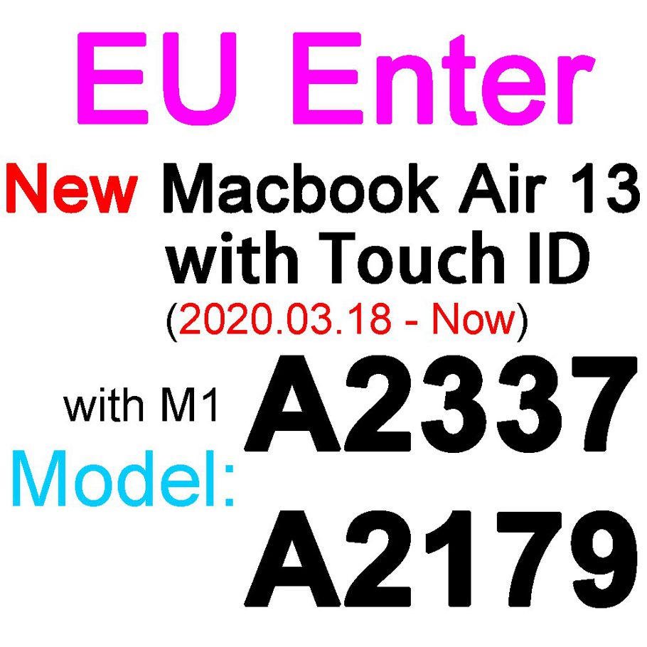 Keyboard Cover for Macbook Air 13 M1 11 Pro 13 15 16 17 12 Touch TPU Silicone Protector Film Clear EU US A2289 A2141 2021 A2337