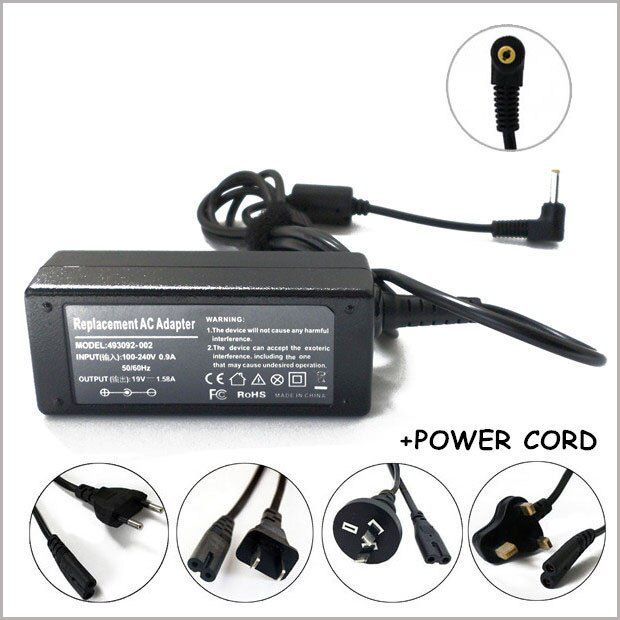 19V 1.58A 30W Laptop Power Adapter Charger Power Charger Cord For Caderno HP Mini 110-1023NR 110-1024NR 110-3118CL 110-3530NR