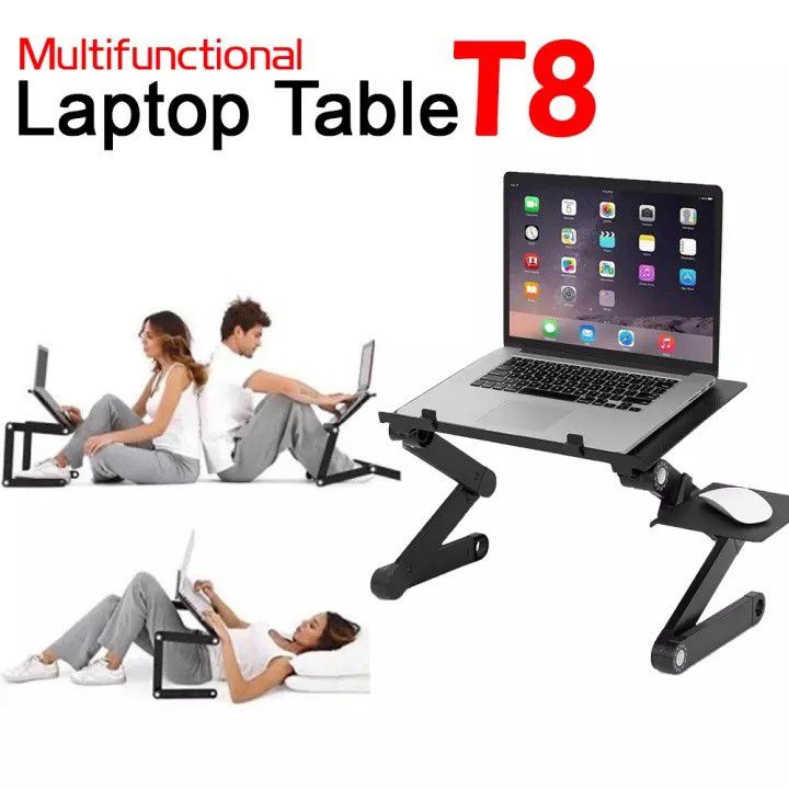 Adjustable Laptop Stand Laptop Table for Bed with Mouse Pad