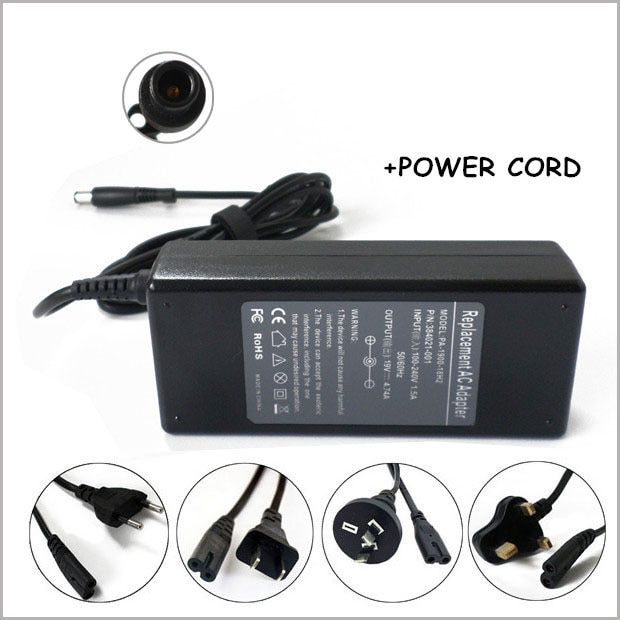 90W Power Adapter Charger For HP Compaq G60-235DX G60-440US G53 G61 G62 G63 G64 Laptop PC Power Charger Cord 19V 4.74A