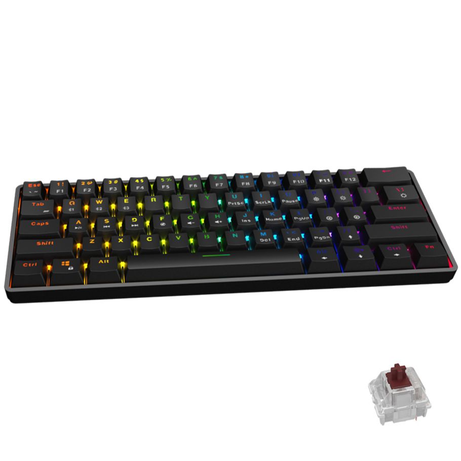 Mechanical Keyboard Widely Compatible Bluetooth-comatible 5.0 Type-C Easy to Clean