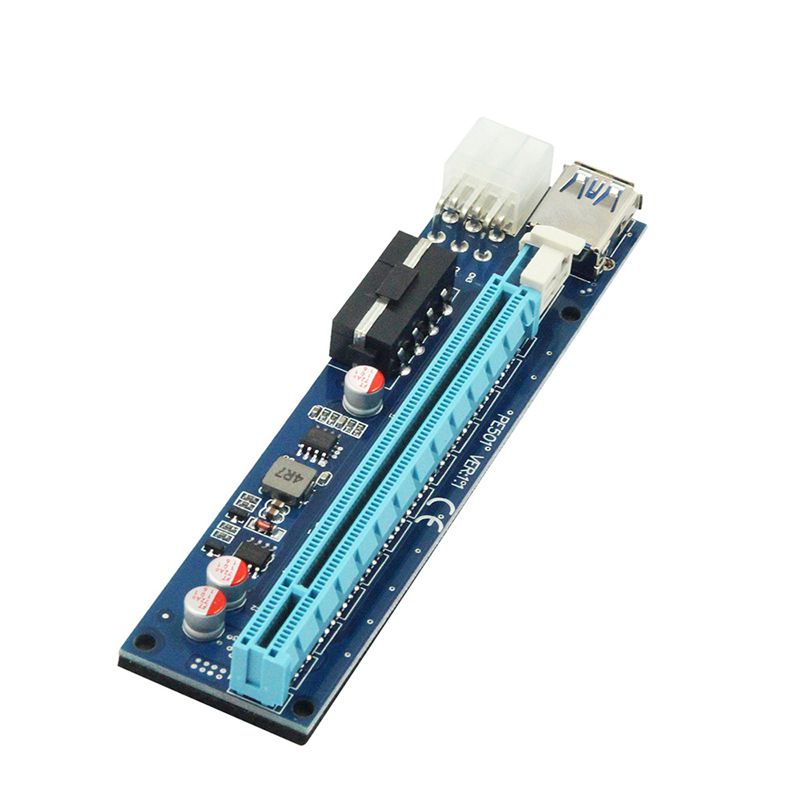 PCI-E Riser Card PCI Express 1X to 16X 30CM USB 3.0 SATA to 4Pin+6Pin Dual Power Cable for BTC Mining Miner Riser