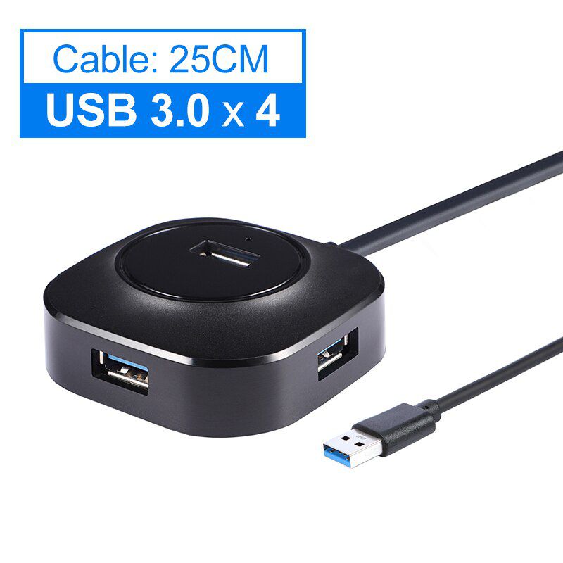 USB HUB 4 Ports USB 3.0 Splitter With USB Hub 2.0 Power Mini Multiple USB Expander High Speed Adapter Accessories For Laptop PC