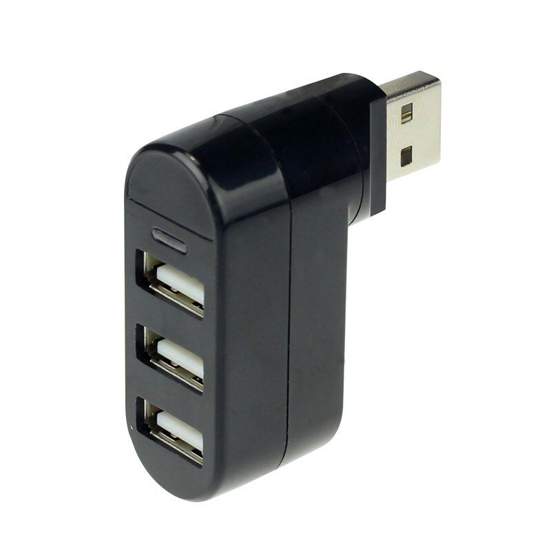 3 Ports Hub USB 2.0 Mini Rotate Splitter Adapter for PC Notebook Laptop Convenience 17Otc24
