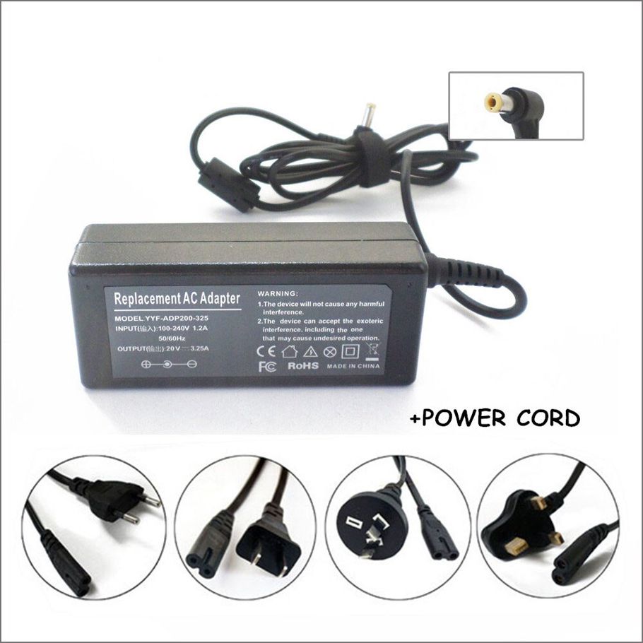 Notebook PC Power Adapter Laptop Charger Power Charger For Ordinateur Portable Lenovo V460 Z360 Z460 Z470 20V 3.25A 45N0223