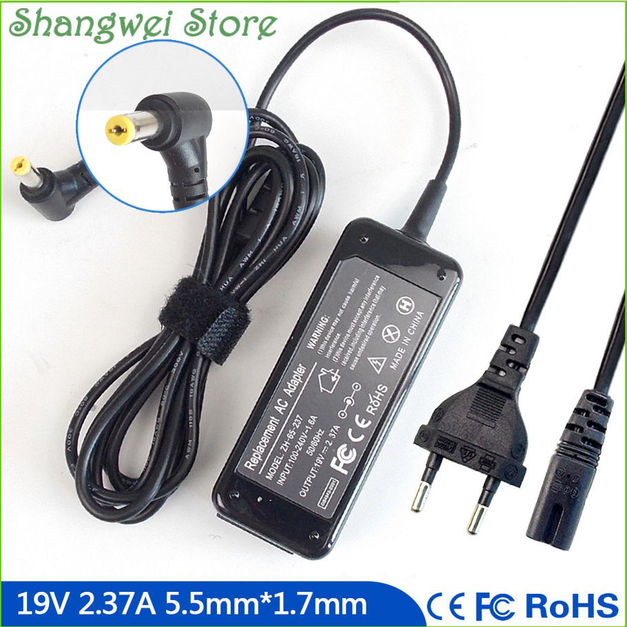 19V 2.37A Notebook Power Adapter Charger for Acer Aspire ES1-311-P6SJ R3-131T-P1EF ES1-711-P3YR ES1-711-C9ZU F5-571T-569T E5-474