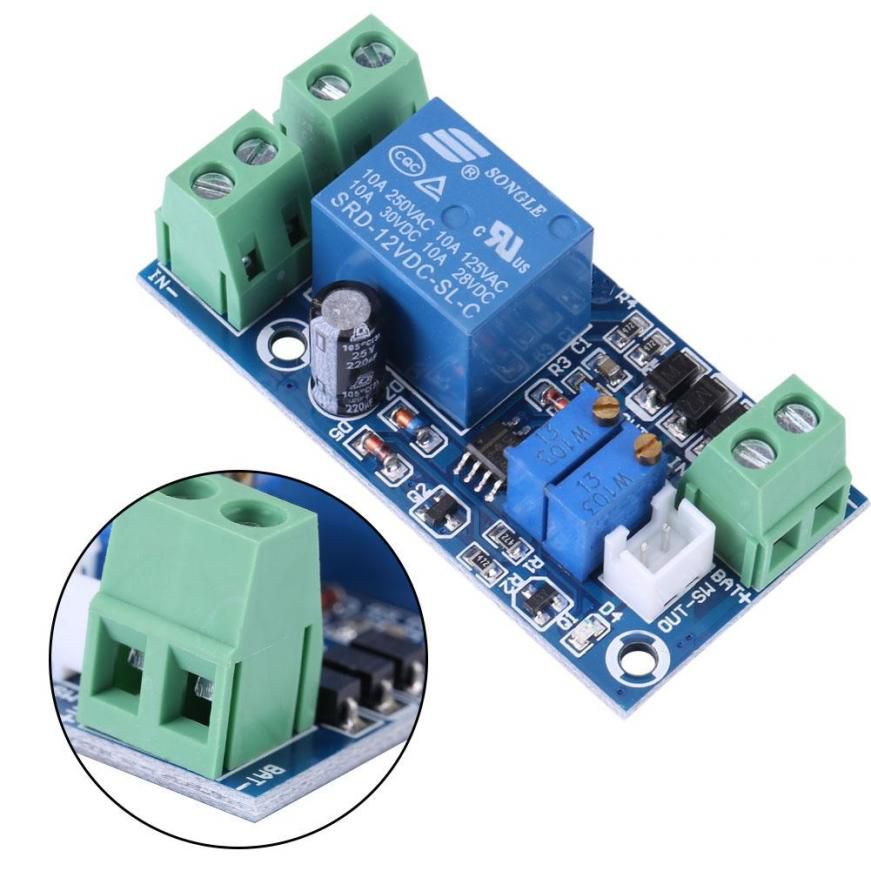 12V LED Protection Board Indicator Storage Undervoltage Automatically Turn On/Off Controller Module High Quality