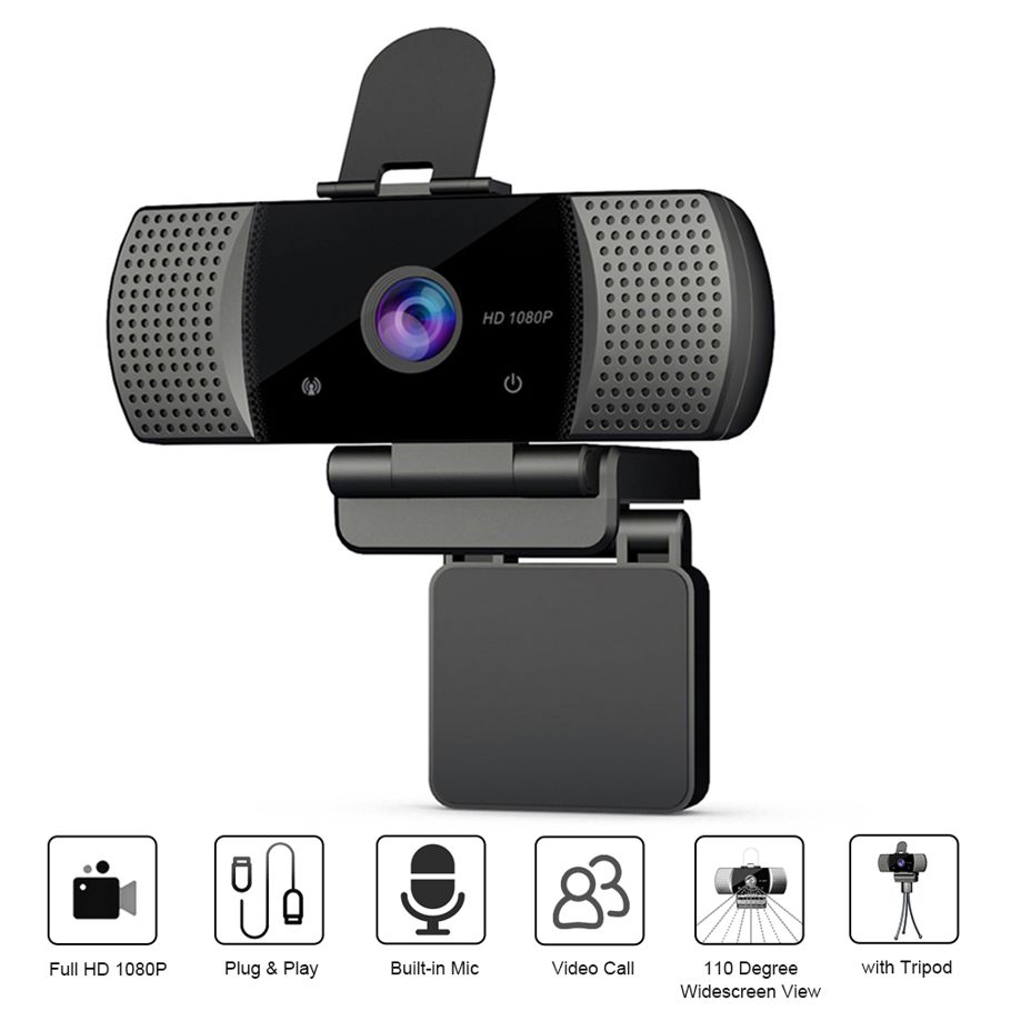 1080P High-resolution USB Webcam With Noise Cancellation Microphone For Video Conferencing Live Streaming