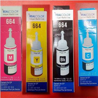 Refill Ink for Printer - 4 Colors - Each Bottle Multi Color Ink (Black, Cyan, Magenta, Yellow)
