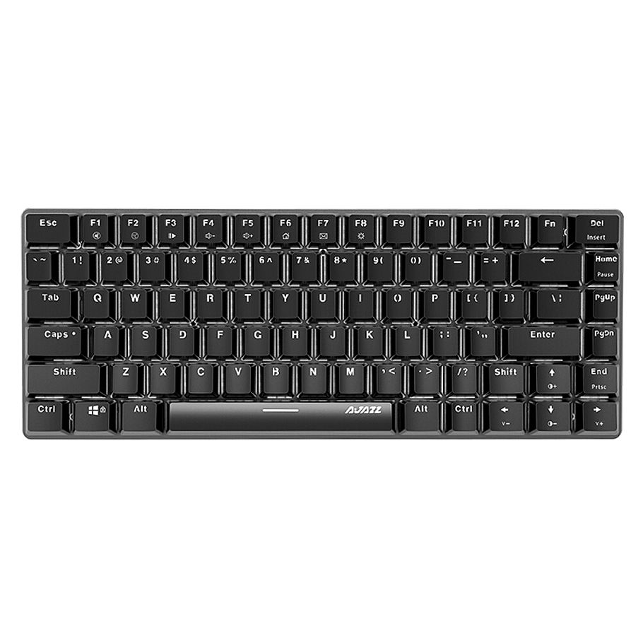 Ajazz AK33 82 Keys USB Wired Mechanical Keyboard Monochromatic White Backlight Gaming Office Keyboard Pink with Red Switches