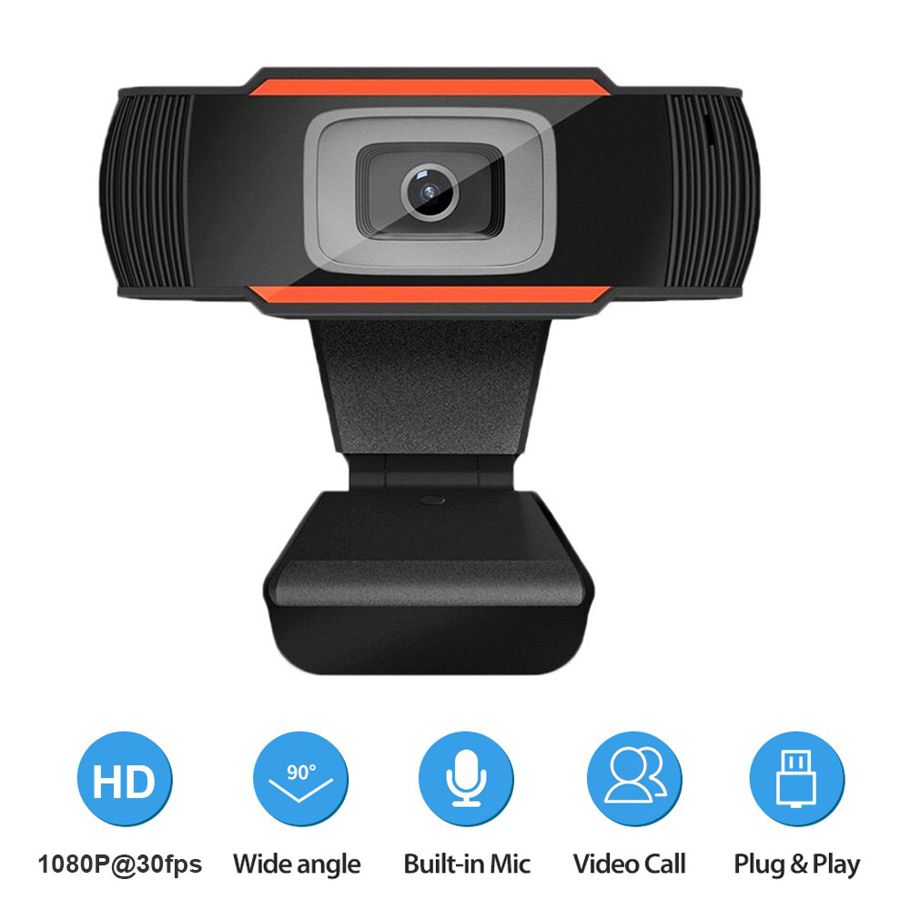2K Webcam Full HD 1080P Web Camera USB with Microphone Rotatable Cameras Video For PC Computer Mac Laptop Desktop Mini Camera