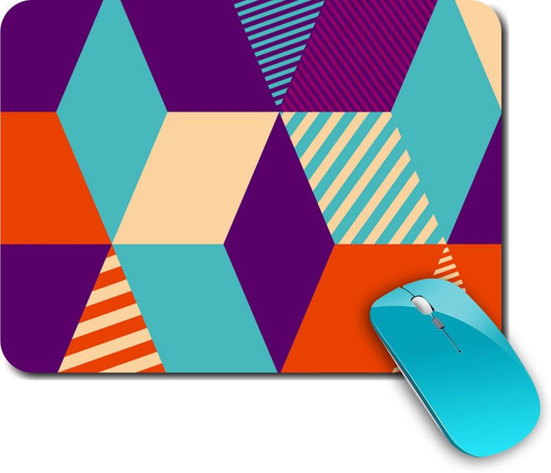 whats your kick Geometrical | Pattern | Colorful | Stylish |Creative | Printed Mouse Pad/Designer Waterproof Coating Gaming Mouse Pad For Computer/Laptop (Multi8) Mousepad  (Multicolor)