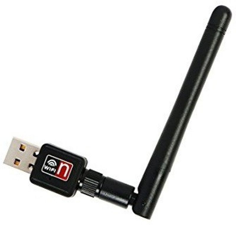 Tech Usb Wifi Receiver With Antena Upto 600Mbps USB Adapter  (Black)