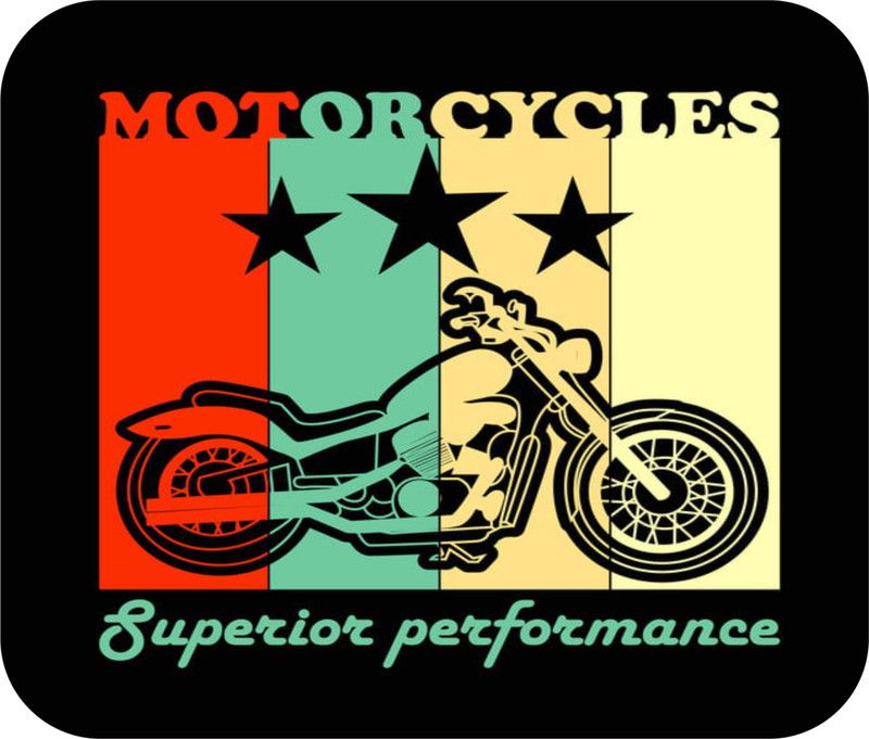Strikeon Bike Theme Anti Skid & Anti Slip Surface Mousepad  (Multicolor)