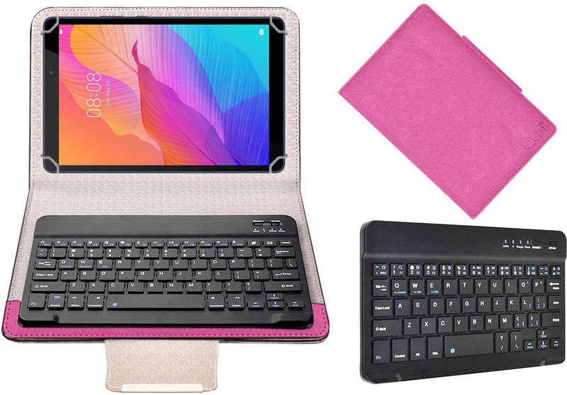 ACM Keyboard Case for Huawei Matepad T8 Kob2-L09  (Pink, Cases with Holder, Pack of: 1)