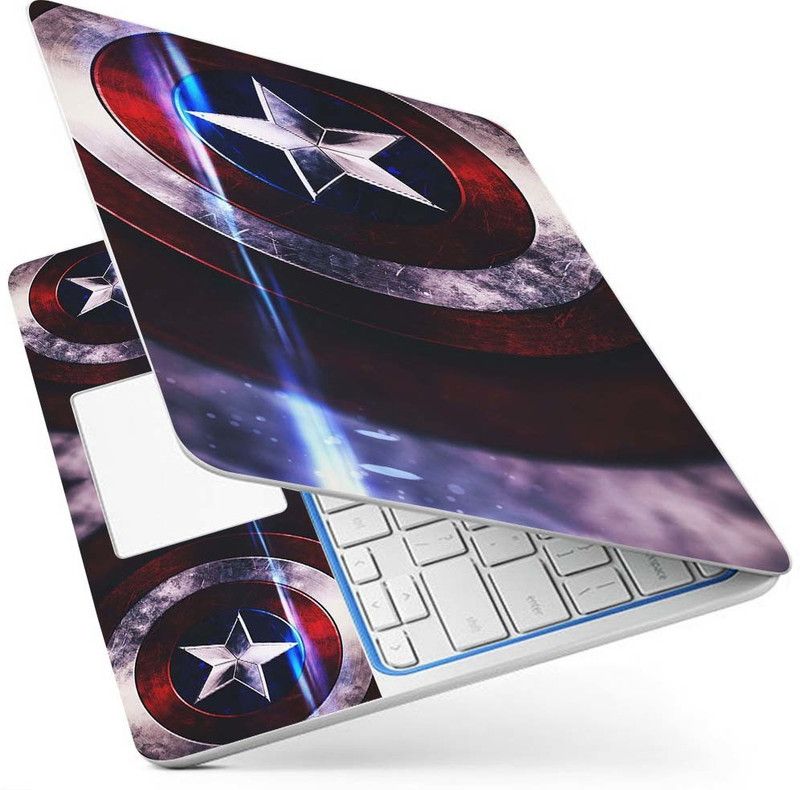 POINT ART HQ Laptop Skin Decal Sticker Glossy Vinyl Fits Size Bubble Free � Captain Logo Vinyl Laptop Decal 15.6