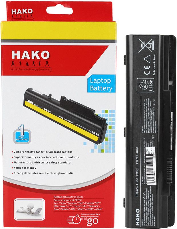 HAKO Compatible with Dell Vastro A840 A860 6 Cell Laptop Battery