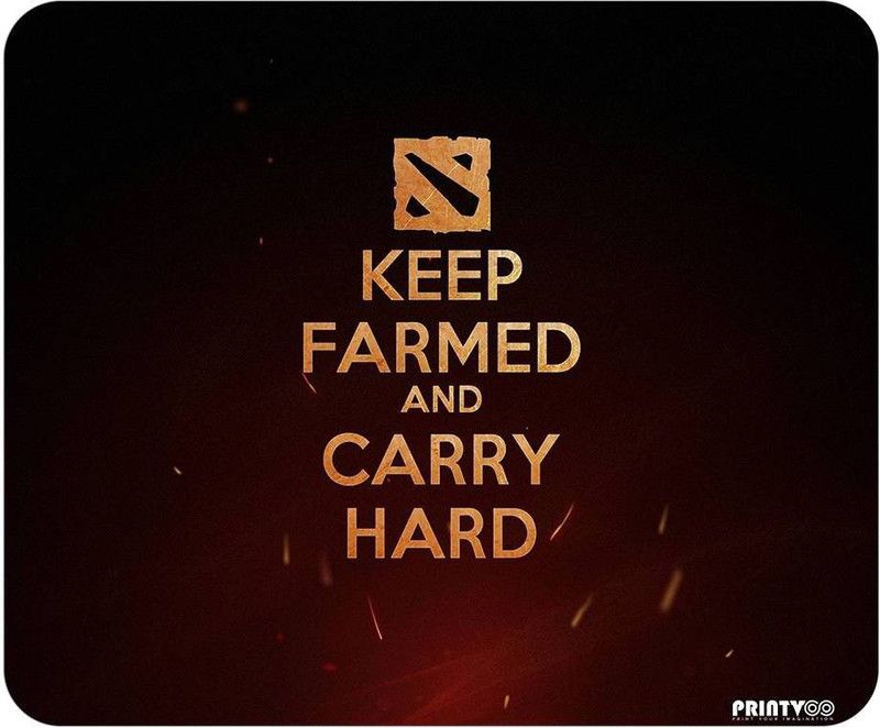 PrintVoo DOTA Quote Design Mousepad  (Multicolor)