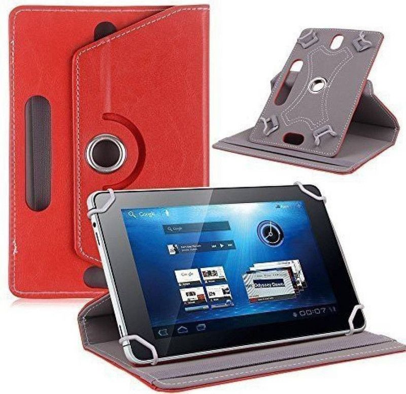 Cutesy Flip Cover for Samsung Galaxy Tab 10.1 P601  (Red, Cases with Holder)