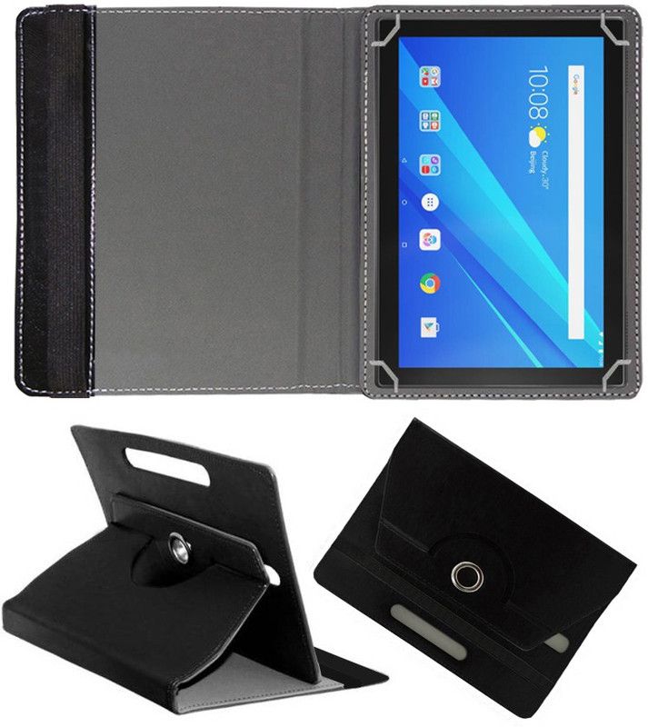 Fastway Flip Cover for Lenovo Tab 4 10  (Black, Cases with Holder)