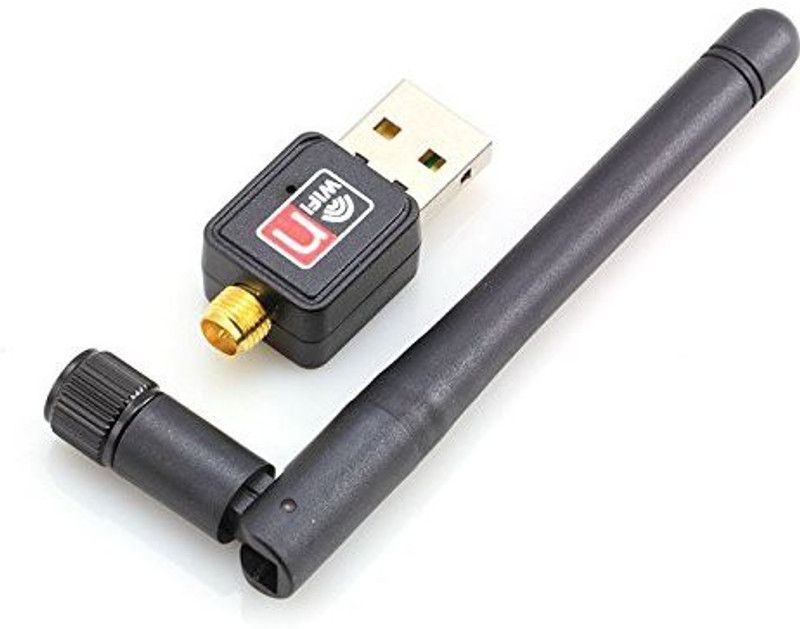 Tech 2.4GHz antenna wifi 600 Mbps USB Adapter USB Adapter  (Black)