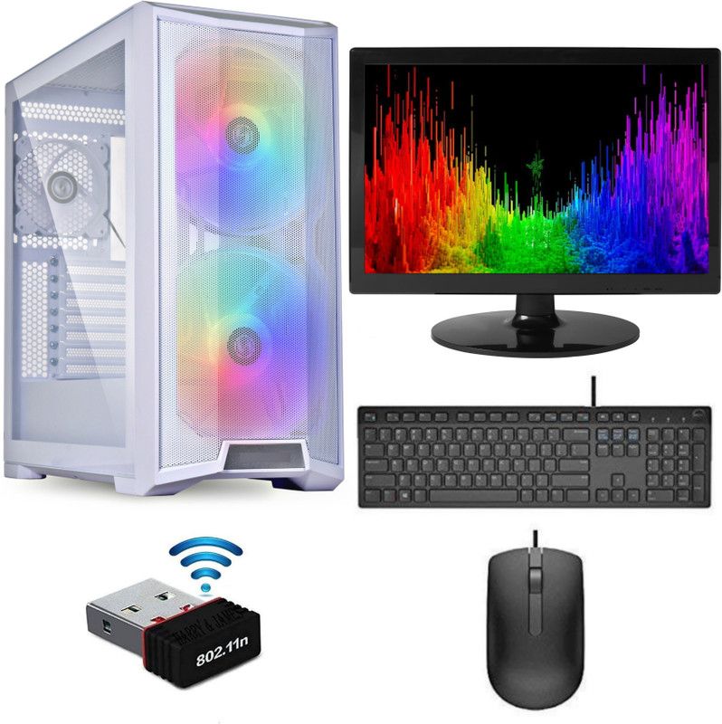 Wintech GAMING 3470 Core i5 (8 GB DDR3/500 GB/128 GB SSD/Windows 10 Pro/2 GB/16 Inch Screen/ULTRA) with MS Office  (White, Black)