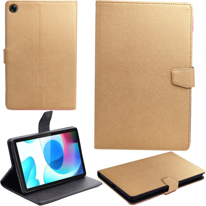 Flipkart SmartBuy Flip Cover for Realme Pad, Realme Pad 10.4 inch  (Gold, Dual Protection, Pack of: 1)