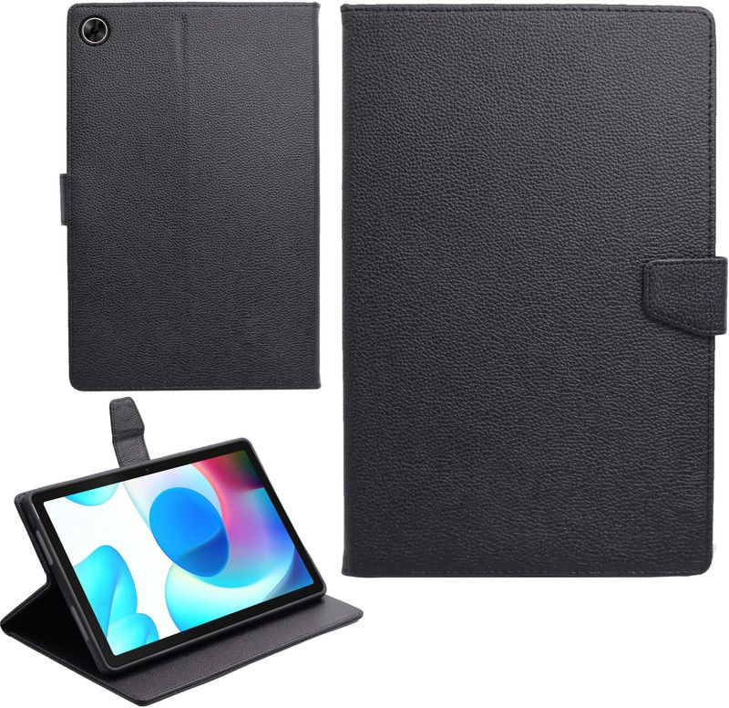 Flipkart SmartBuy Flip Cover for Realme Pad, Realme Pad 10.4 inch  (Black, Dual Protection, Pack of: 1)