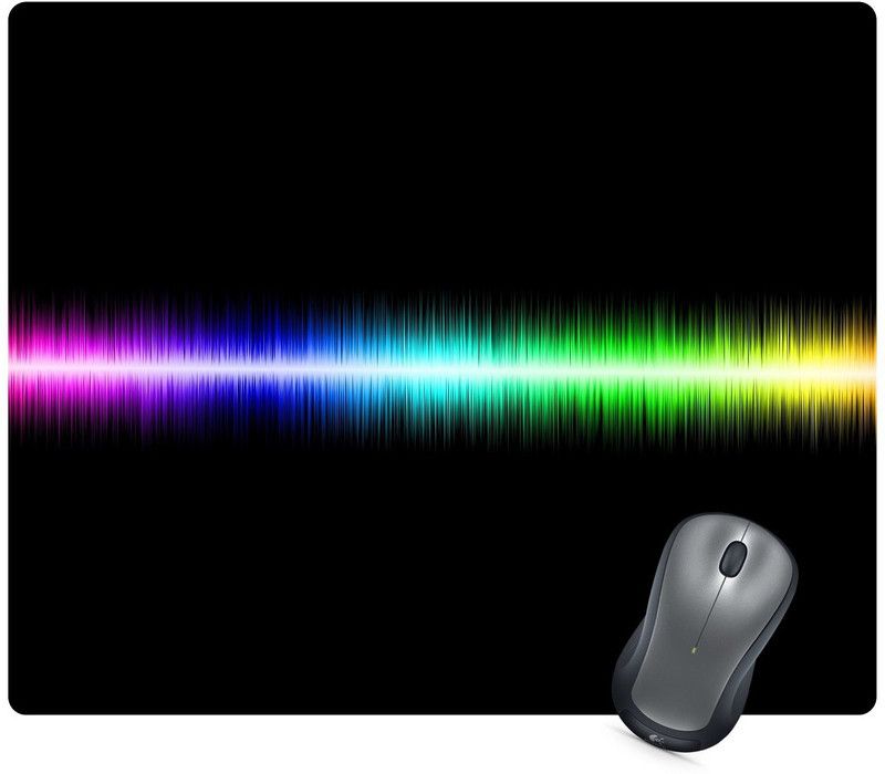 Golden Feather Anti Skid Star Laser Beam Vibration Printed Designer Mousepad 232 Mousepad  (Multicolor)