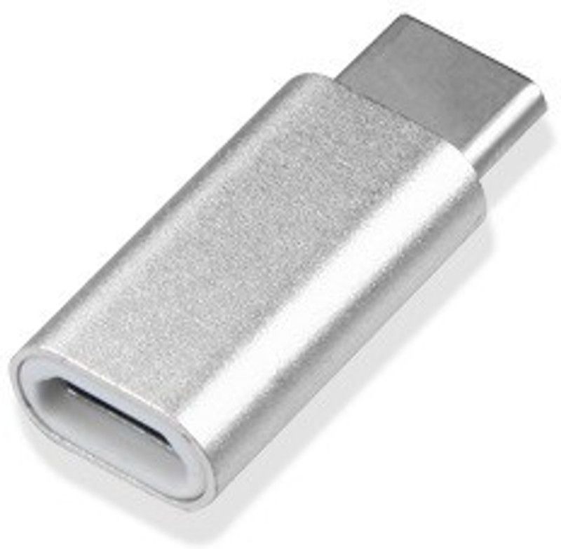BB4 MICRO USB TO TYPE C CABLE CONVERTER CHARGING Worldwide Adaptor  (Silver)