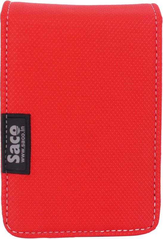 Saco Dual Hard Disk Drive Case Cover with Two Capacity Wallet for 2.5 inch External Hard Drive Enclosure Case Pouch Wallet Bag Cover  (For Seagate, Sony, HP, WD Passport External Hard drives Upto 2 TB, Red)