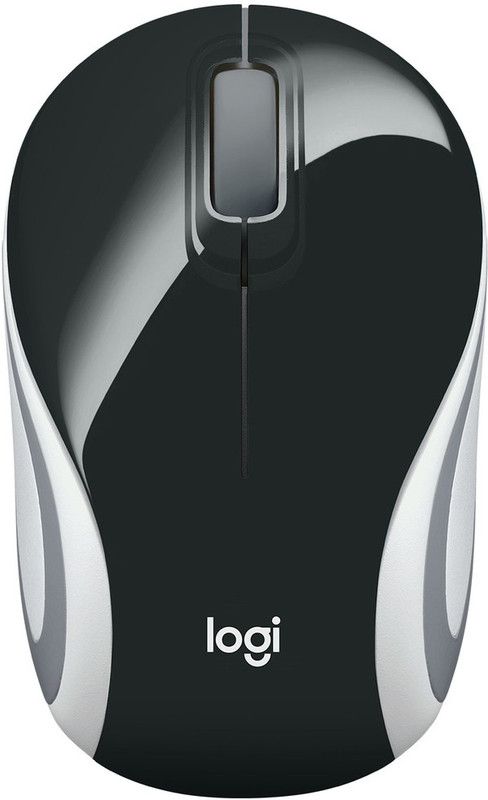 Logitech M187 / Ultra Portable, 1000 DPI Optical Tracking Wireless Optical Mouse  (USB 2.0, BLACK/WHITE)