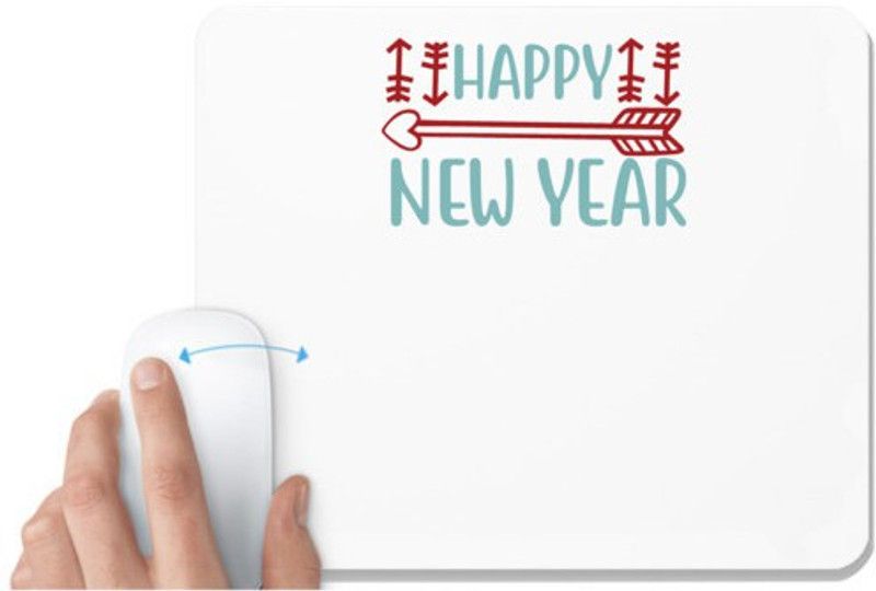 UDNAG White Mousepad 'Christmas | Happy new yearr' for Computer / PC / Laptop [230 x 200 x 5mm] Mousepad  (White)