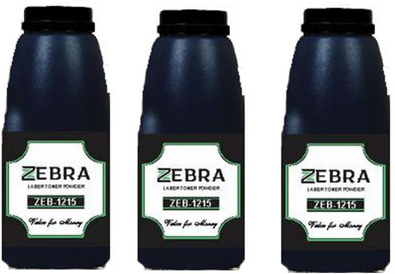 PRODOT ZEB1215 Black Laser Toner Powder Refill Bottle Laserjet Cartridge Kit Compatible with Canon CRG 303, 308, 309, 310, 315 HP 12A, 15A, 49A, 51A, 53A, 505A, 6511A - 120G (Pack of 3) Black Ink Toner Powder Black Ink Toner