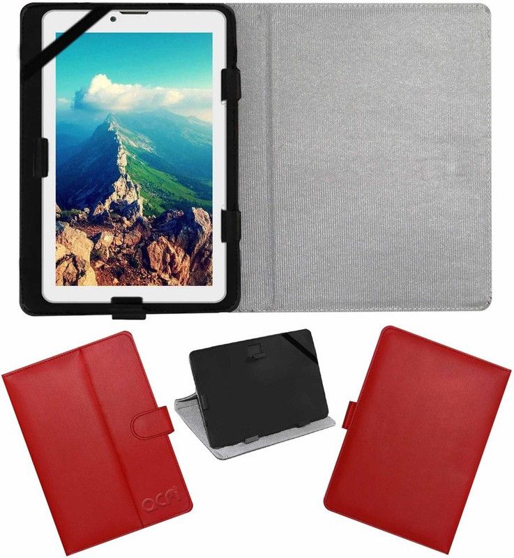 ACM Flip Cover for Baslate 76i  (Red, Cases with Holder)