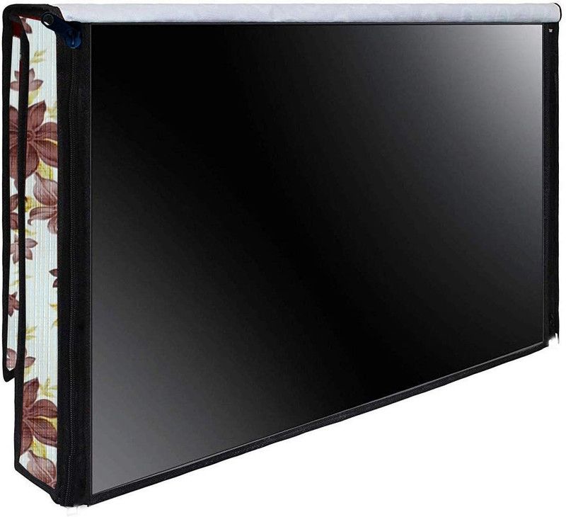 AAVYA UNIQUE FASHION AUF 2 layer dust proof smart LED LCD TV cover for 50 inch LED/LCD/LED /TV Monitor - AUF/50inch LED/38  (White,Brown)